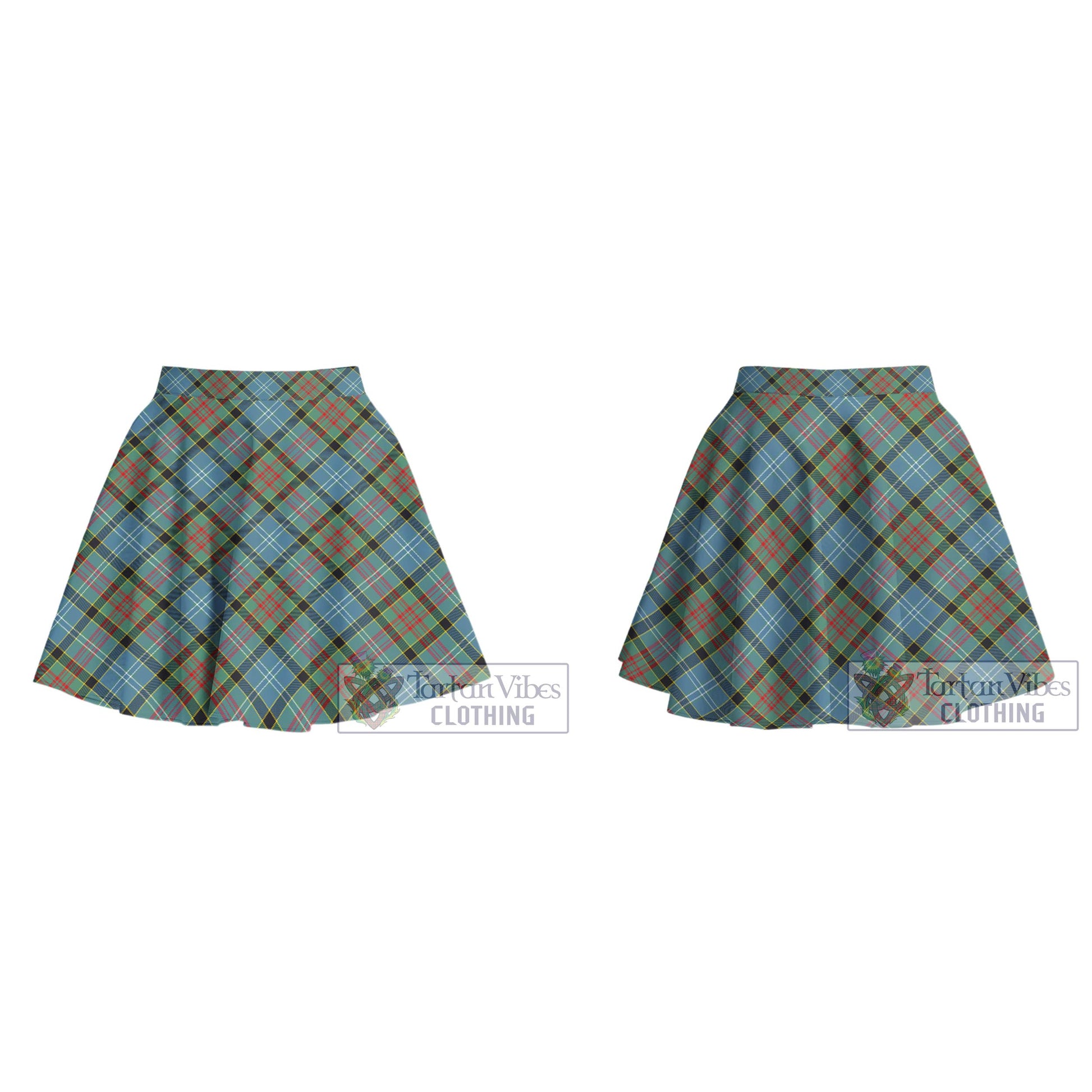 Tartan Vibes Clothing Paisley Tartan Women's Plated Mini Skirt