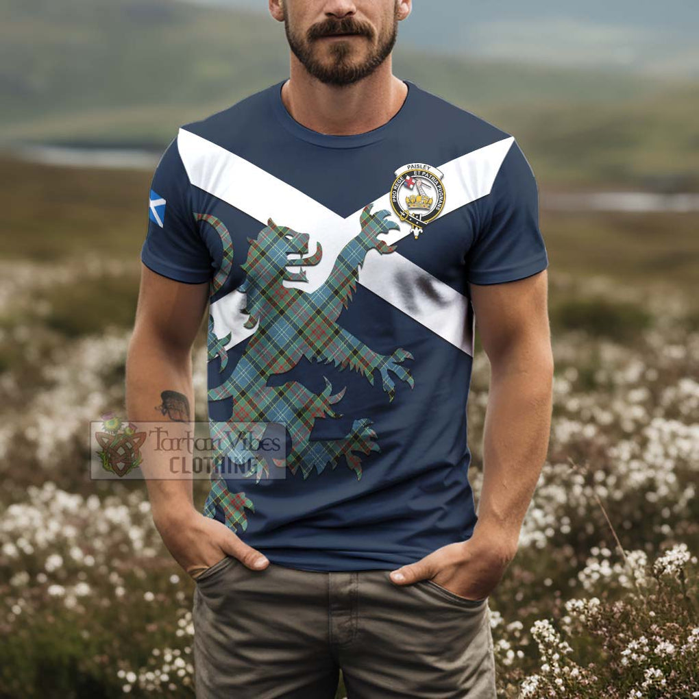 Tartan Vibes Clothing Paisley Tartan Lion Rampant T-Shirt – Proudly Display Your Heritage with Alba Gu Brath and Clan Name