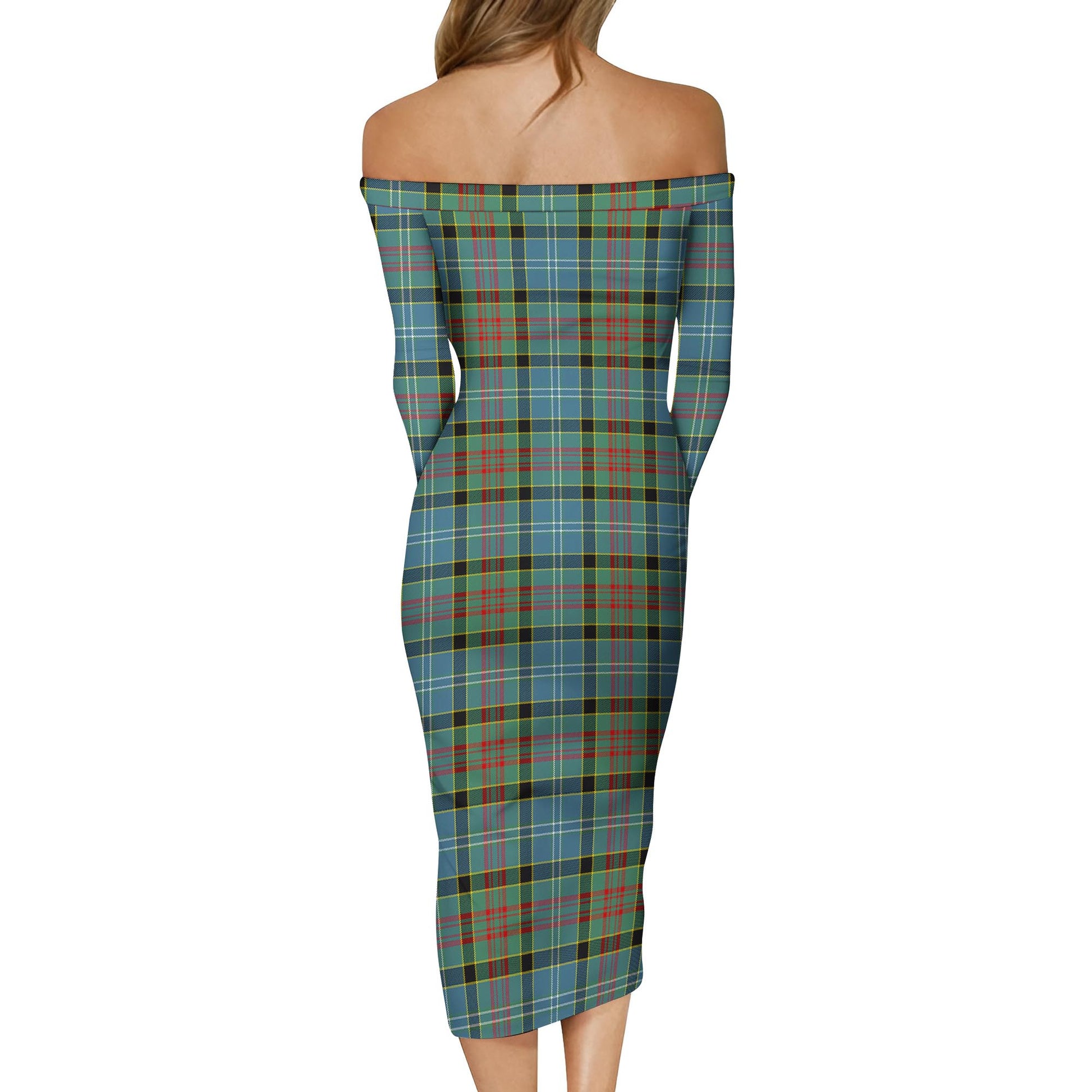 Paisley Tartan Off Shoulder Lady Dress - Tartanvibesclothing