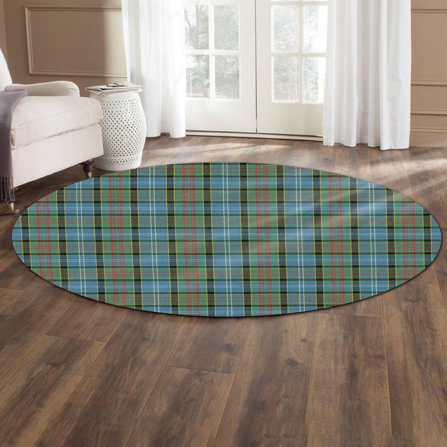 paisley-tartan-round-rug