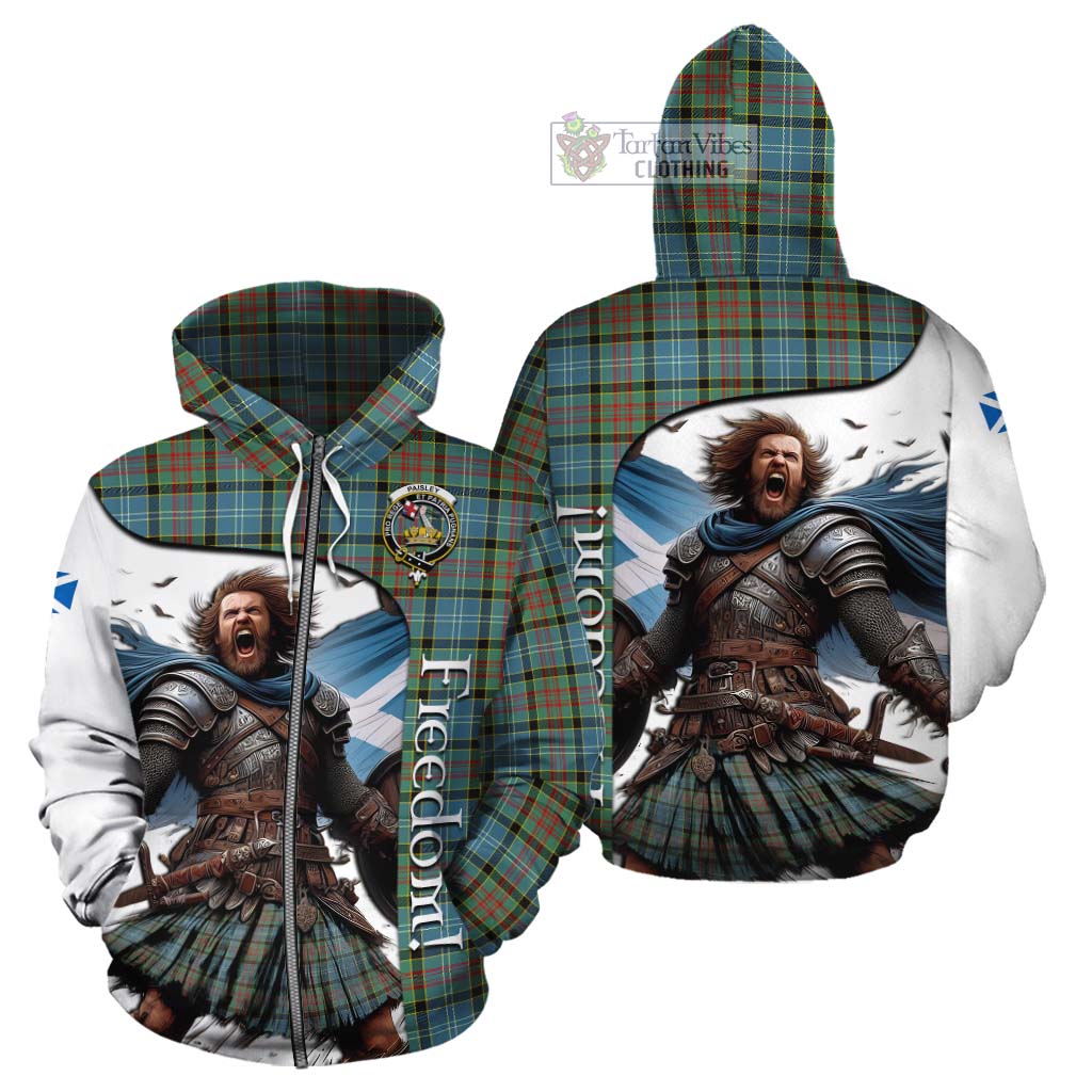 Tartan Vibes Clothing Paisley Crest Tartan Cotton Hoodie Inspired by the Freedom of Scottish Warrior