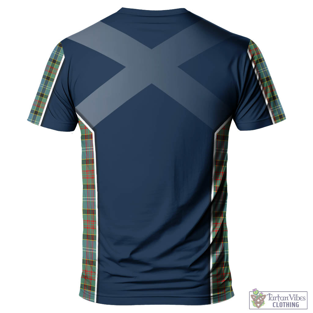 Tartan Vibes Clothing Paisley Tartan T-Shirt with Family Crest and Scottish Thistle Vibes Sport Style