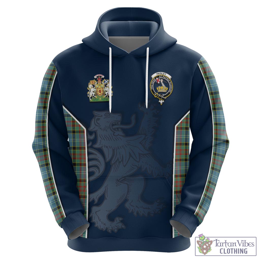 Tartan Vibes Clothing Paisley Tartan Hoodie with Family Crest and Lion Rampant Vibes Sport Style