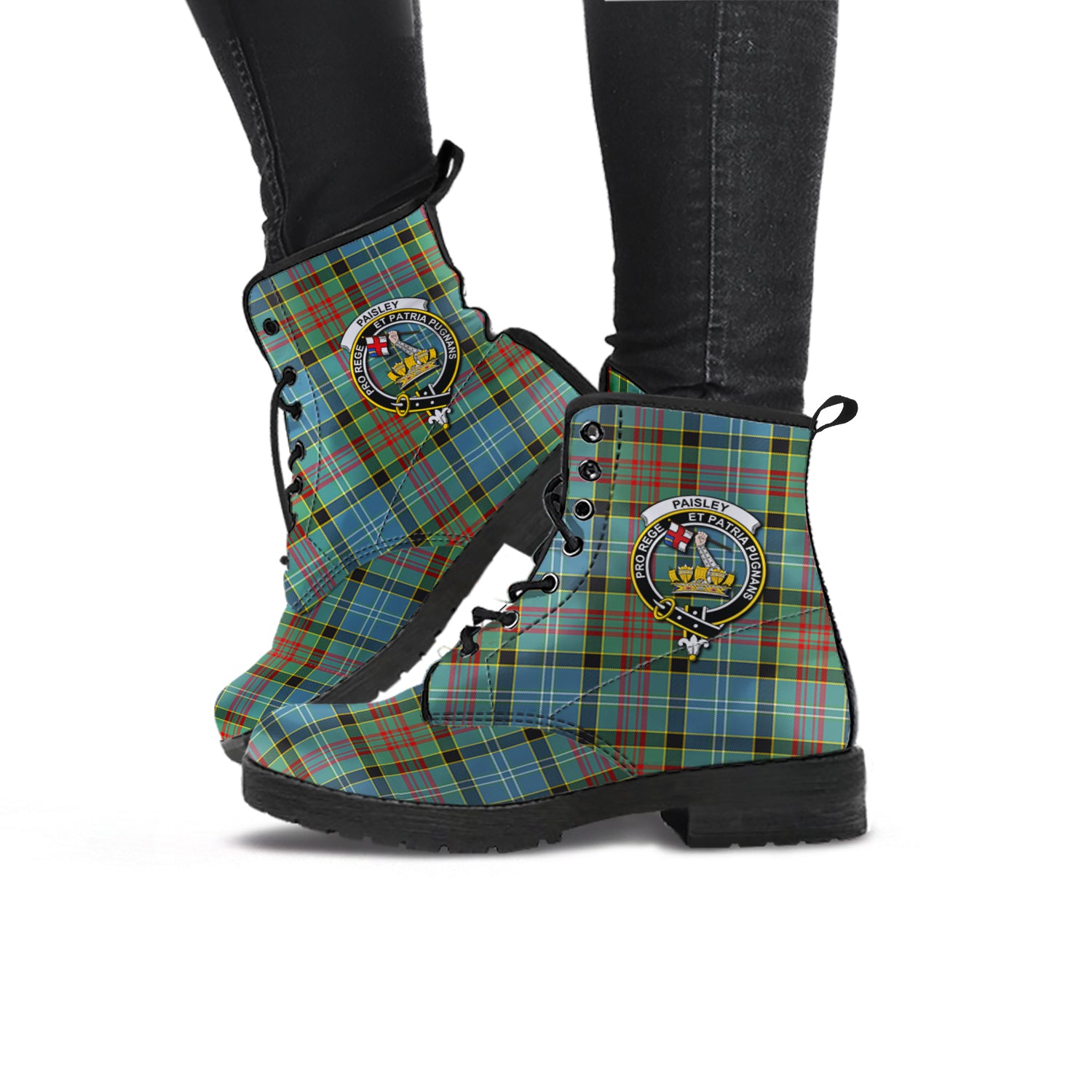 paisley-tartan-leather-boots-with-family-crest