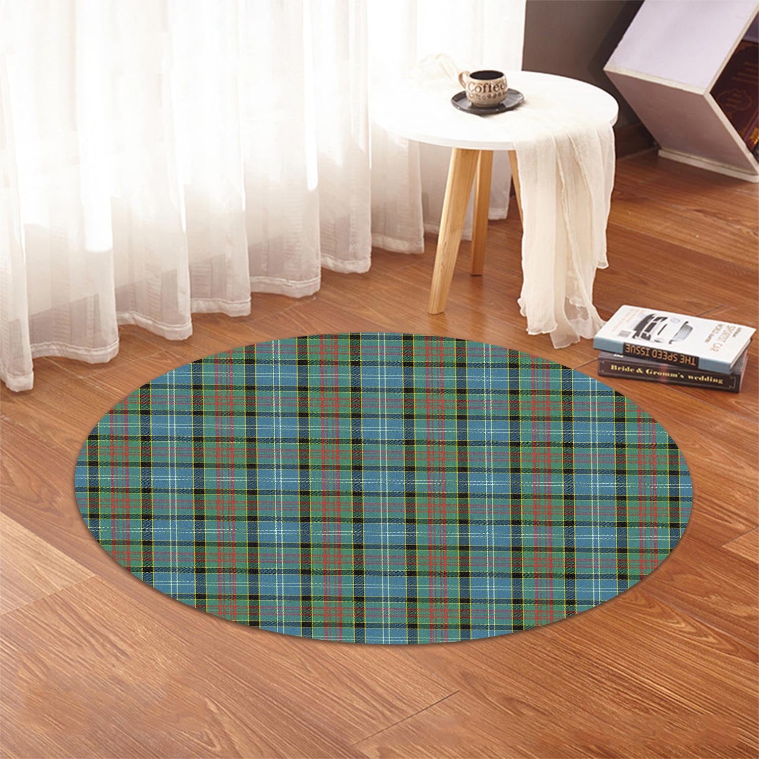 paisley-tartan-round-rug
