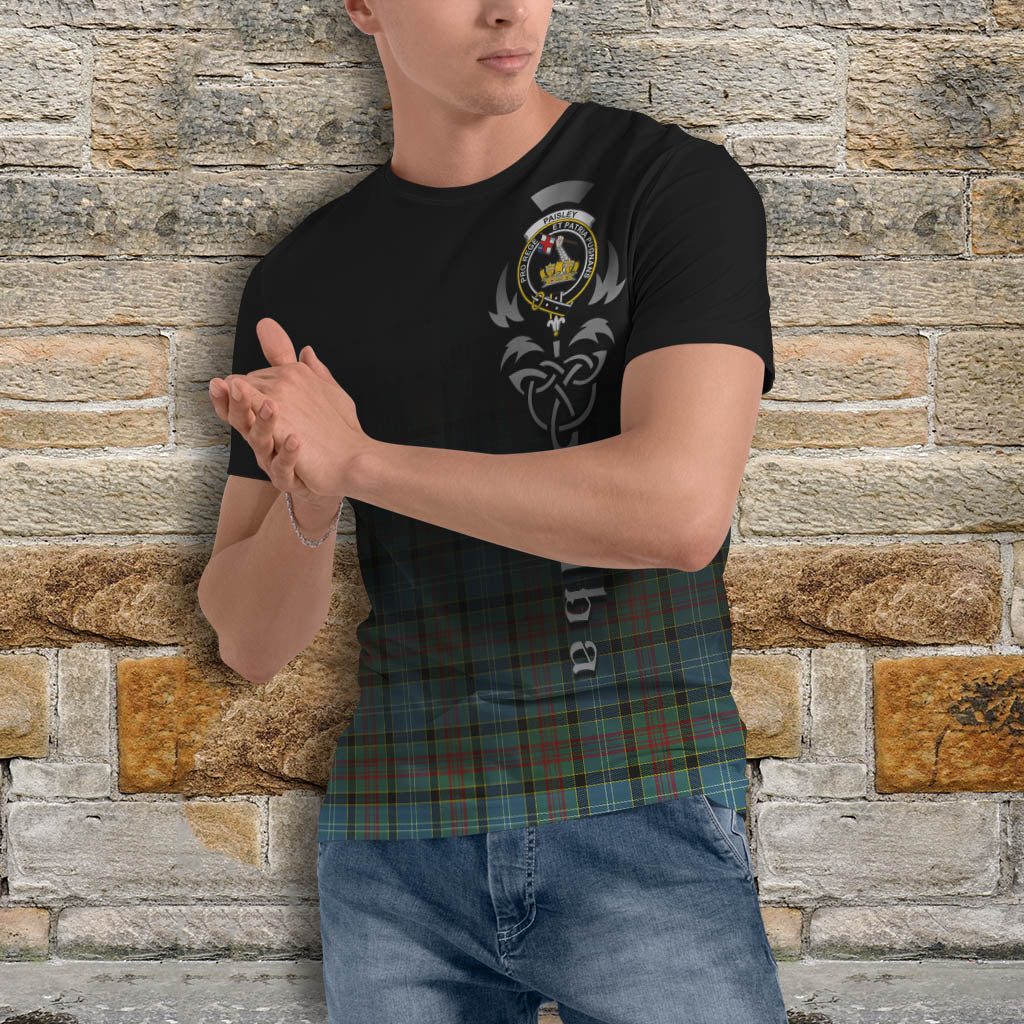 Tartan Vibes Clothing Paisley Tartan T-Shirt Featuring Alba Gu Brath Family Crest Celtic Inspired