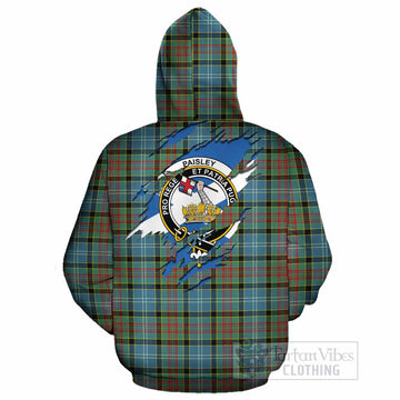 Paisley Clan Crest In Me Tartan Cotton Hoodie Scotland Flag Style