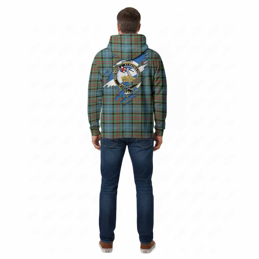 Paisley Clan Crest In Me Tartan Cotton Hoodie Scotland Flag Style
