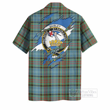 Paisley Clan Crest In Me Tartan Hawaiian Shirt Scotland Flag Style