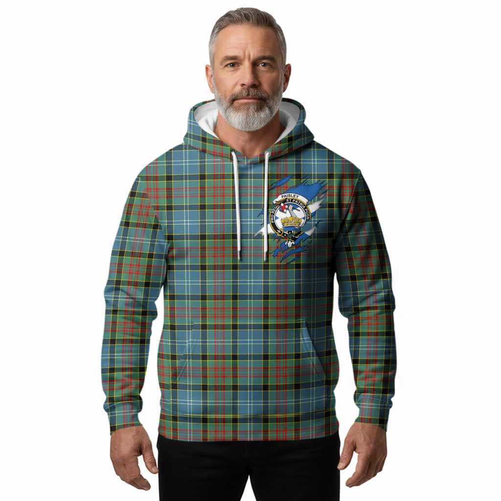 Paisley Clan Crest In Me Tartan Hoodie Scotland Flag Style