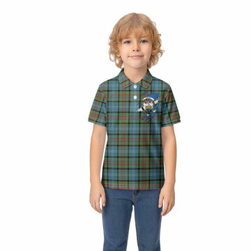 Paisley Clan Crest In Me Tartan Kid Polo Shirt Scotland Flag Style