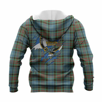 Paisley Clan Crest In Me Tartan Knitted Hoodie Scotland Flag Style