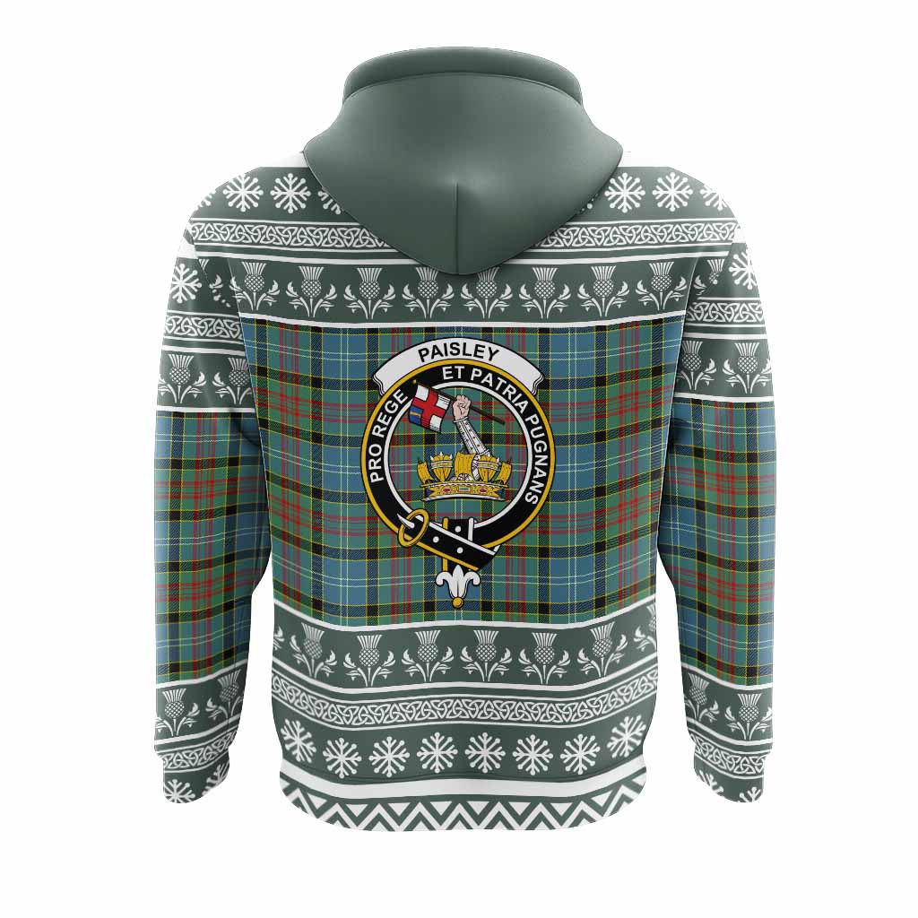 Paisley Clan Tartan Christmas Hoodie with Family Crest - Tartan Vibes Clothing