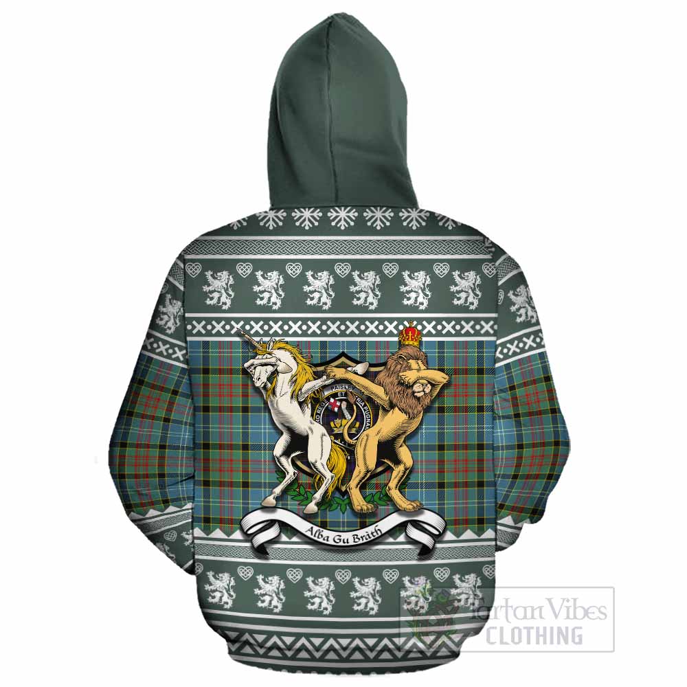 Paisley Clan Tartan Crest Christmas Cotton Hoodie Coat of Arms Funny Style - Tartan Vibes Clothing