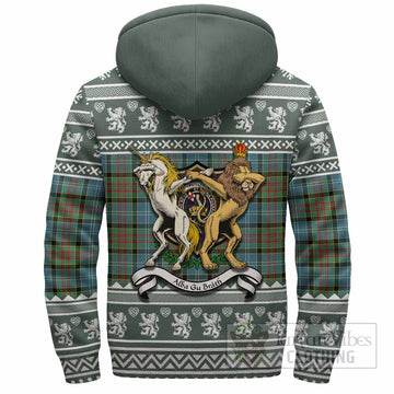 Paisley Clan Tartan Crest Christmas Fleece Hoodie Coat of Arms Funny Style