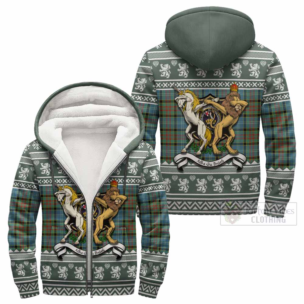 Paisley Clan Tartan Crest Christmas Fleece Hoodie Coat of Arms Funny Style - Tartan Vibes Clothing