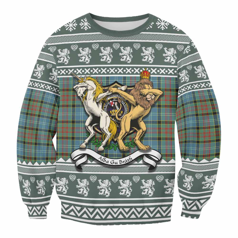 Paisley Clan Tartan Crest Christmas Sweatshirt Coat of Arms Funny Style - Tartan Vibes Clothing