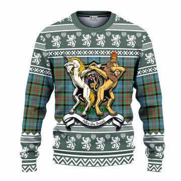 Paisley Clan Tartan Crest Christmas Ugly Sweater Coat of Arms Funny Style