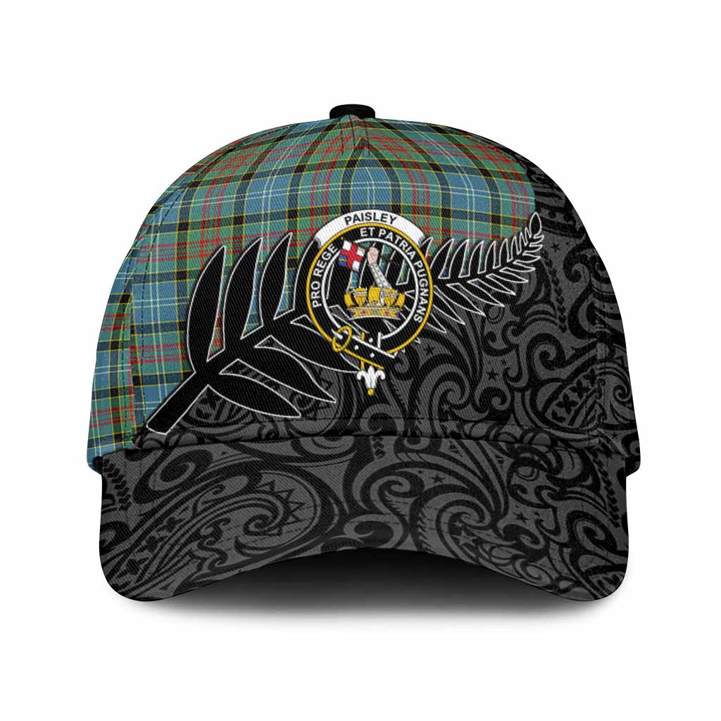 Paisley Crest Tartan Classic Cap with New Zealand Silver Fern Half Style