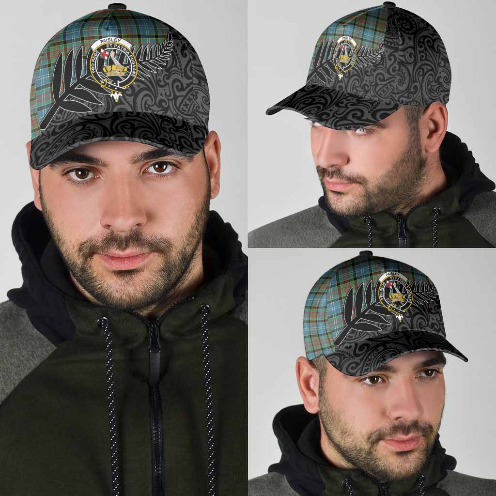 Paisley Crest Tartan Classic Cap with New Zealand Silver Fern Half Style