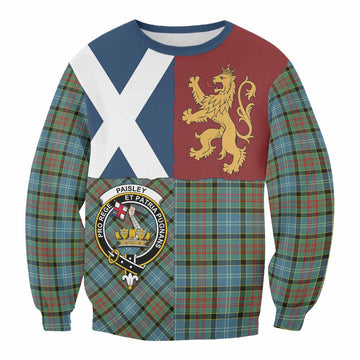 Paisley Crest Tartan Sweatshirt with Lion Rampant Saltire Style