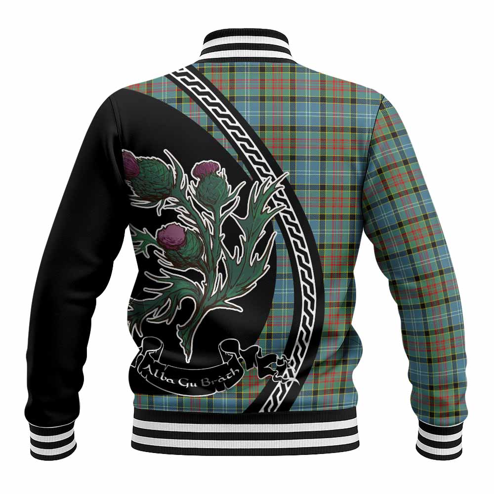 Paisley Family Crest Tartan Baseball Jacket Alba Thistle Inspired - Tartan Vibes Clothing