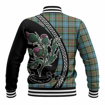 Paisley Family Crest Tartan Baseball Jacket Alba Thistle Inspired