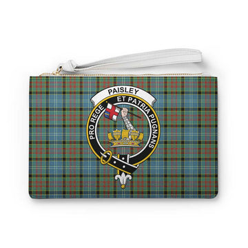 Paisley Family Crest Tartan Clutch Bag