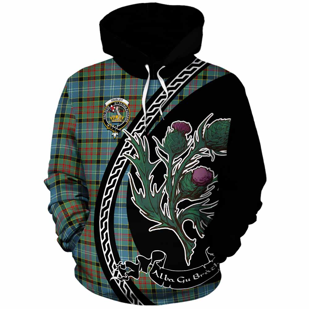Paisley Family Crest Tartan Cotton Hoodie Alba Thistle Inspired - Tartan Vibes Clothing