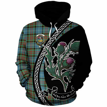 Paisley Family Crest Tartan Cotton Hoodie Alba Thistle Inspired