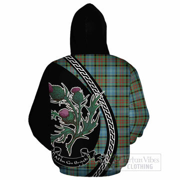Paisley Family Crest Tartan Cotton Hoodie Alba Thistle Inspired