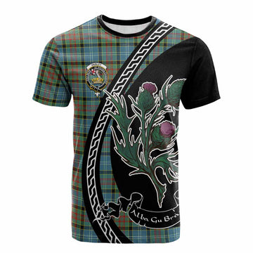 Paisley Family Crest Tartan Cotton T-shirt Alba Thistle Inspired
