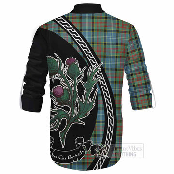 Paisley Family Crest Tartan Ghillie Shirt Alba Thistle Inspired