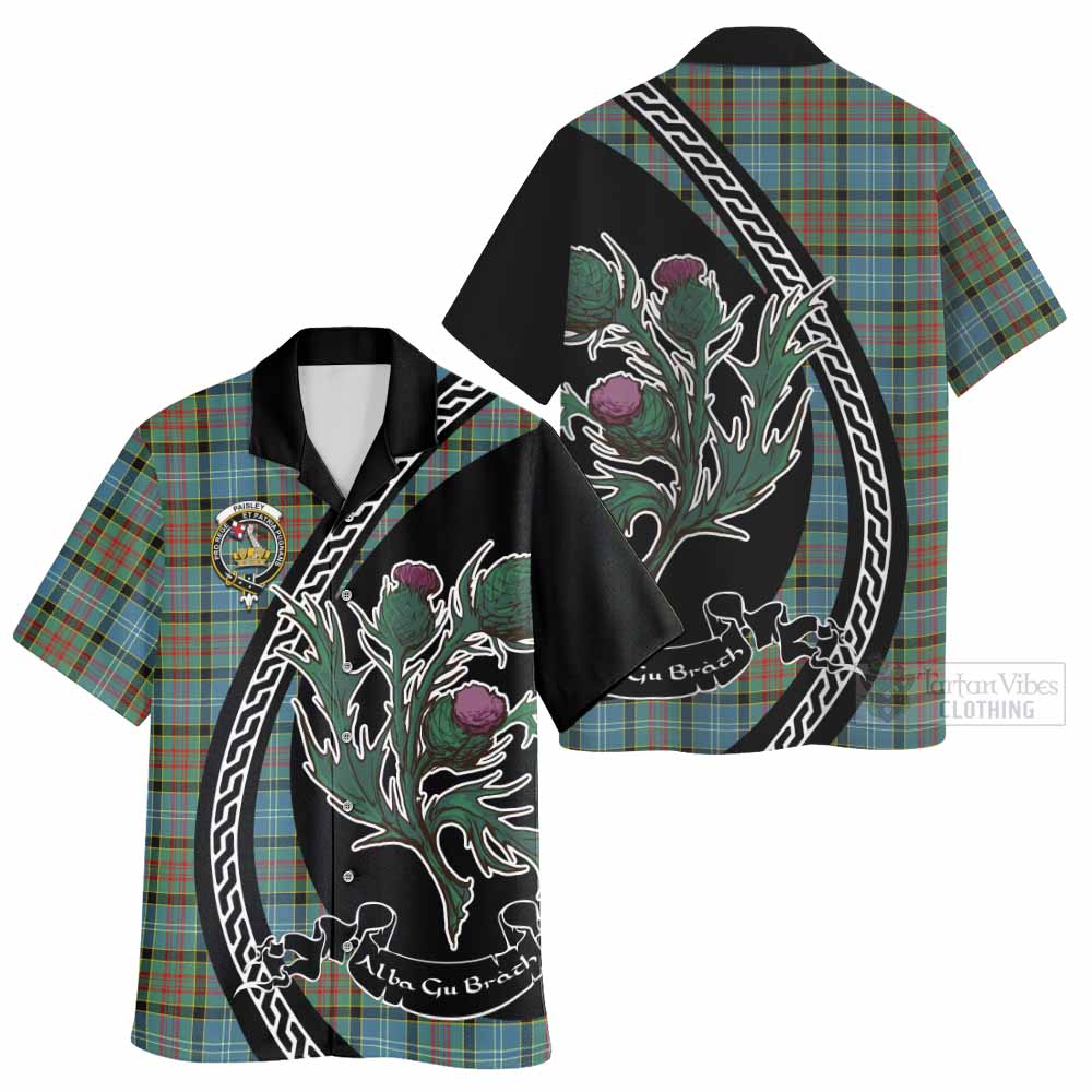 Paisley Family Crest Tartan Hawaiian Shirt Alba Thistle Inspired - Tartan Vibes Clothing