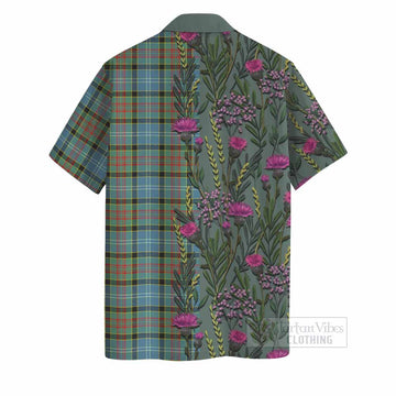 Paisley Family Crest Tartan Hawaiian Shirt Scottish Thistle Flower Pattern Half Style - Tartan Vibes Clothing