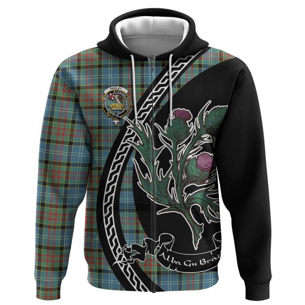 Paisley Family Crest Tartan Hoodie Alba Thistle Inspired - Tartan Vibes Clothing