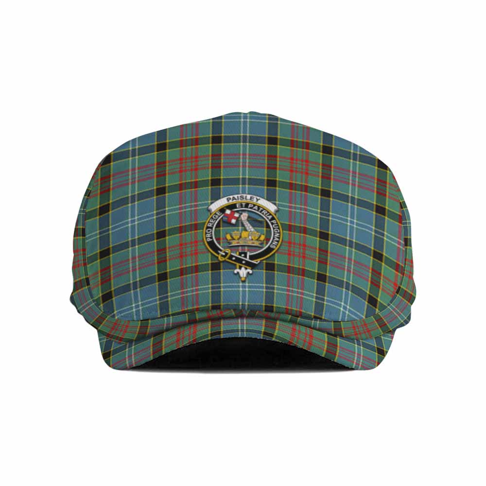 Paisley Family Crest Tartan Jeff Cap, Tartan Flat Cap