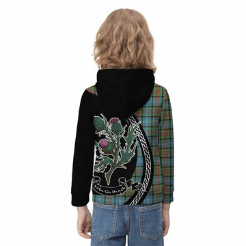 Paisley Family Crest Tartan Kid Hoodie Alba Thistle Inspired