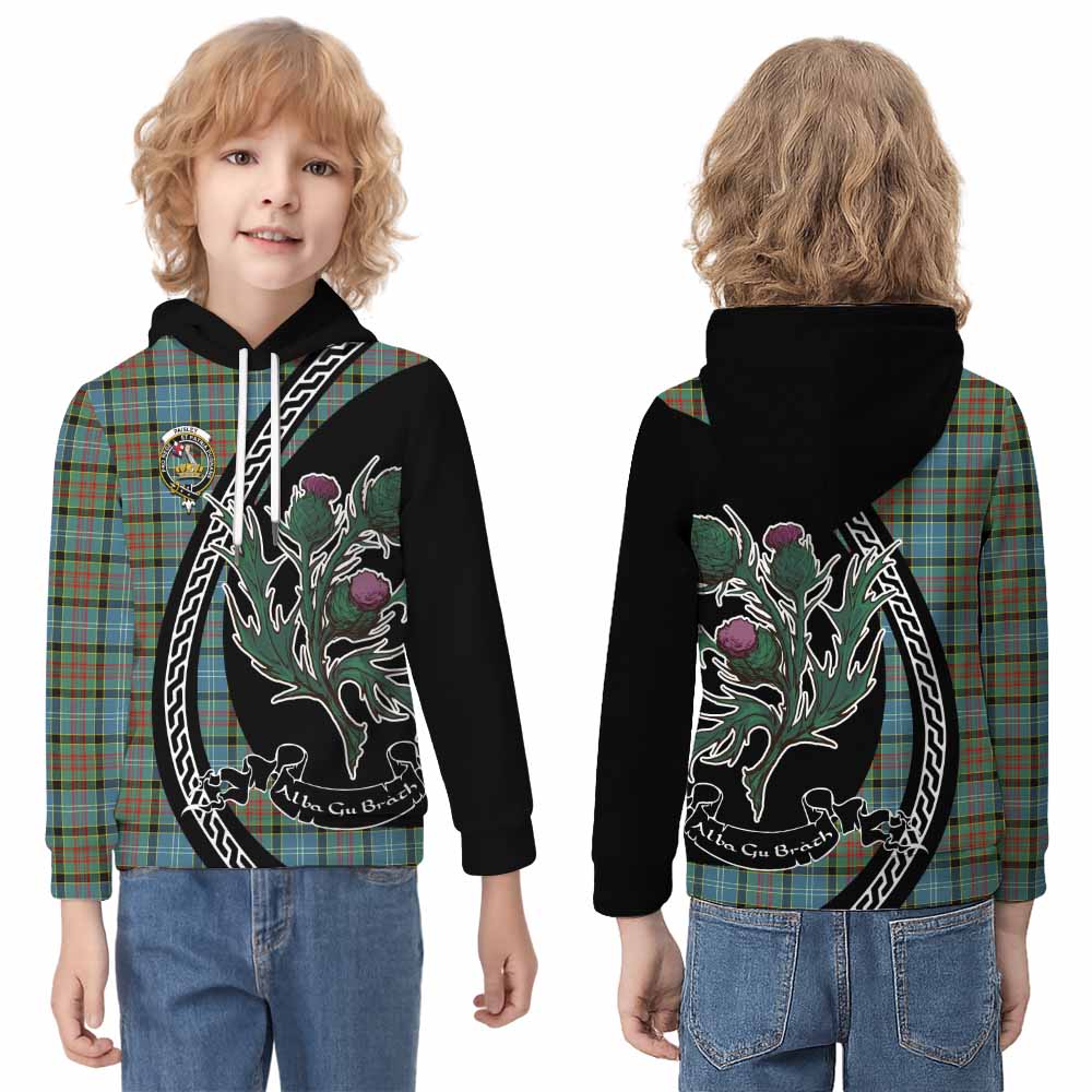 Paisley Family Crest Tartan Kid Hoodie Alba Thistle Inspired - Tartan Vibes Clothing