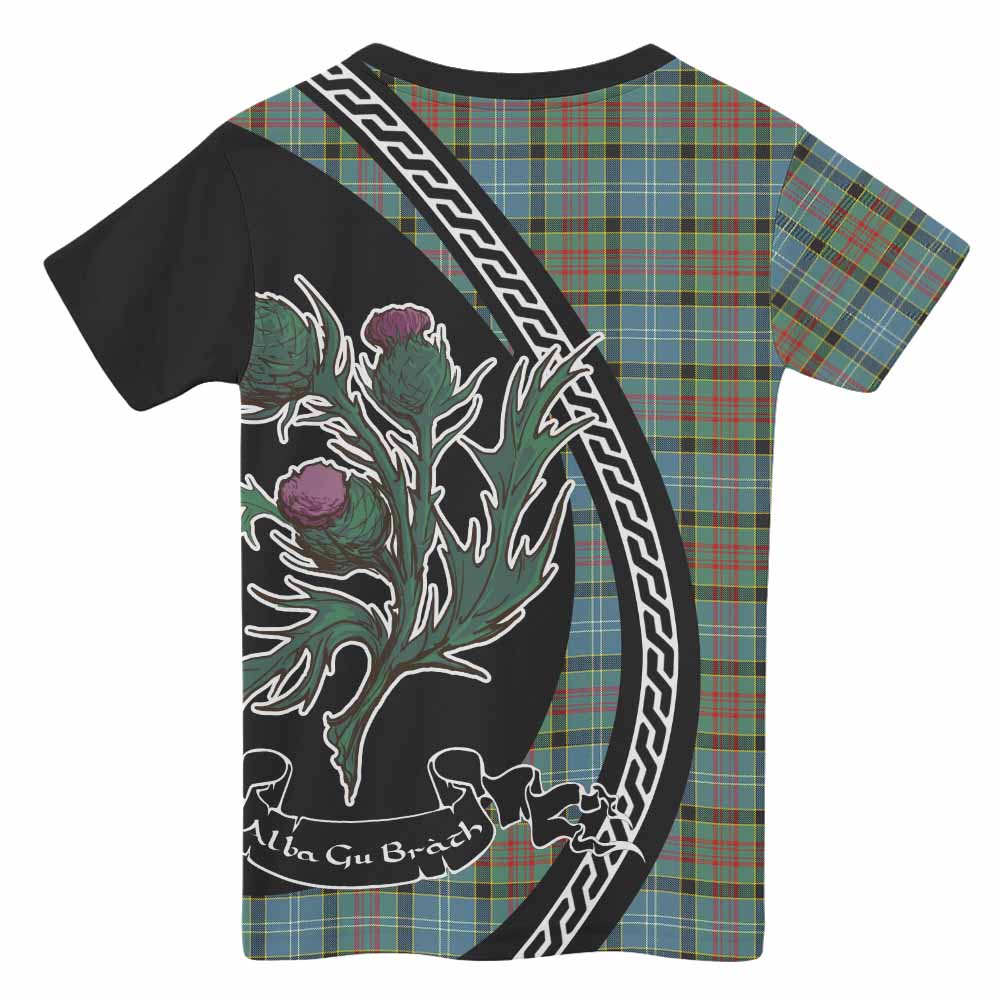Paisley Family Crest Tartan Kid T-shirt Alba Thistle Inspired - Tartan Vibes Clothing