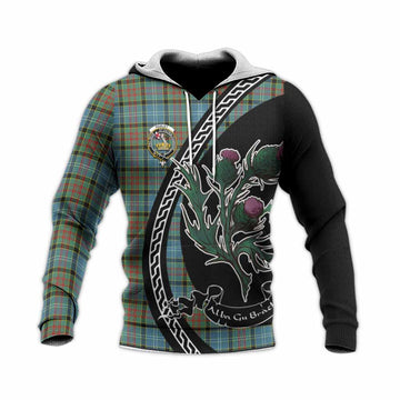 Paisley Family Crest Tartan Knitted Hoodie Alba Thistle Inspired
