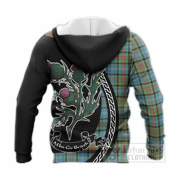 Paisley Family Crest Tartan Knitted Hoodie Alba Thistle Inspired