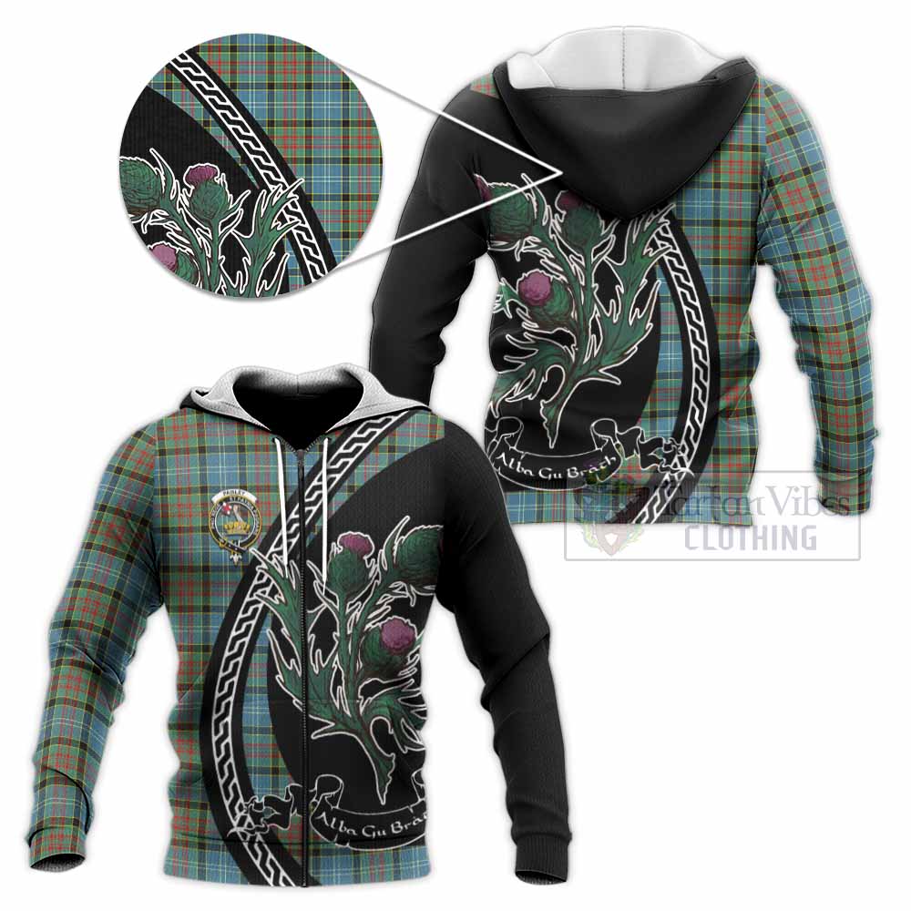 Paisley Family Crest Tartan Knitted Hoodie Alba Thistle Inspired - Tartan Vibes Clothing