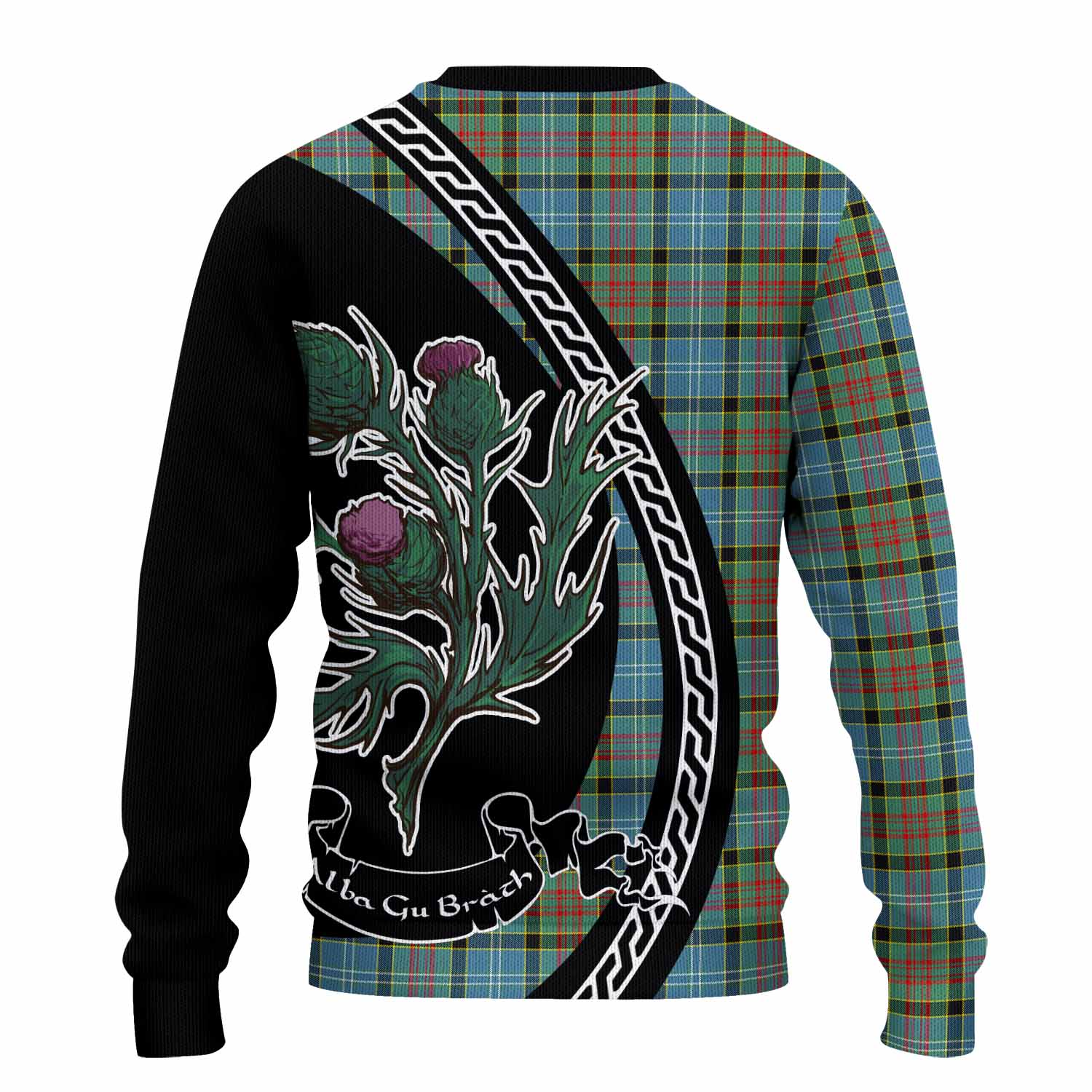 Paisley Family Crest Tartan Knitted Sweater Alba Thistle Inspired - Tartan Vibes Clothing