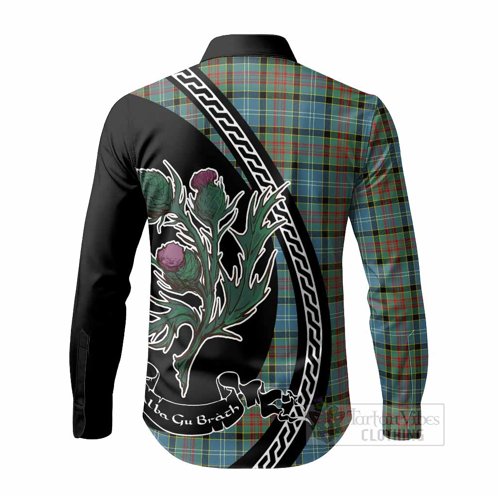 Paisley Family Crest Tartan Long Sleeve Button Shirts Alba Thistle Inspired - Tartan Vibes Clothing