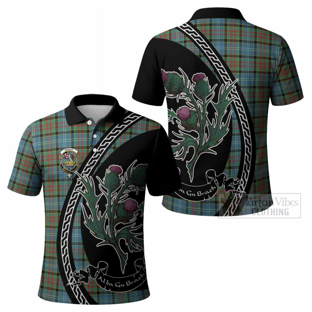 Paisley Family Crest Tartan Polo Shirt Alba Thistle Inspired - Tartan Vibes Clothing