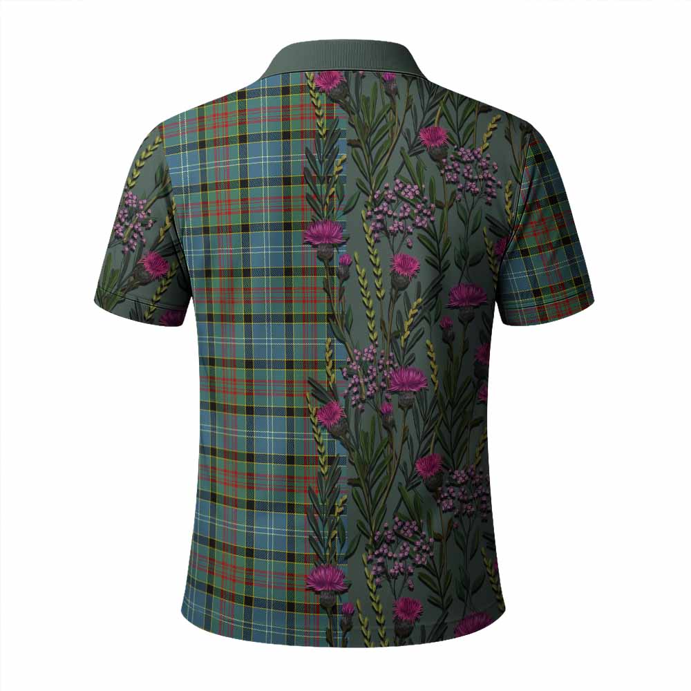 Paisley Family Crest Tartan Polo Shirt Scottish Thistle Flower Pattern Half Style - Tartan Vibes Clothing