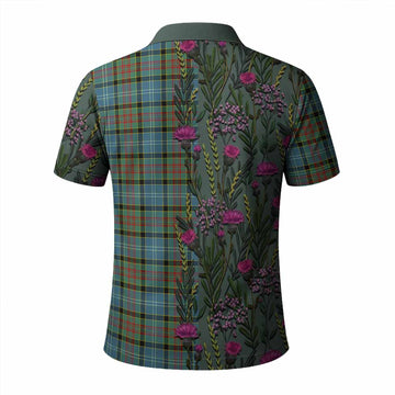 Paisley Family Crest Tartan Polo Shirt Scottish Thistle Flower Pattern Half Style