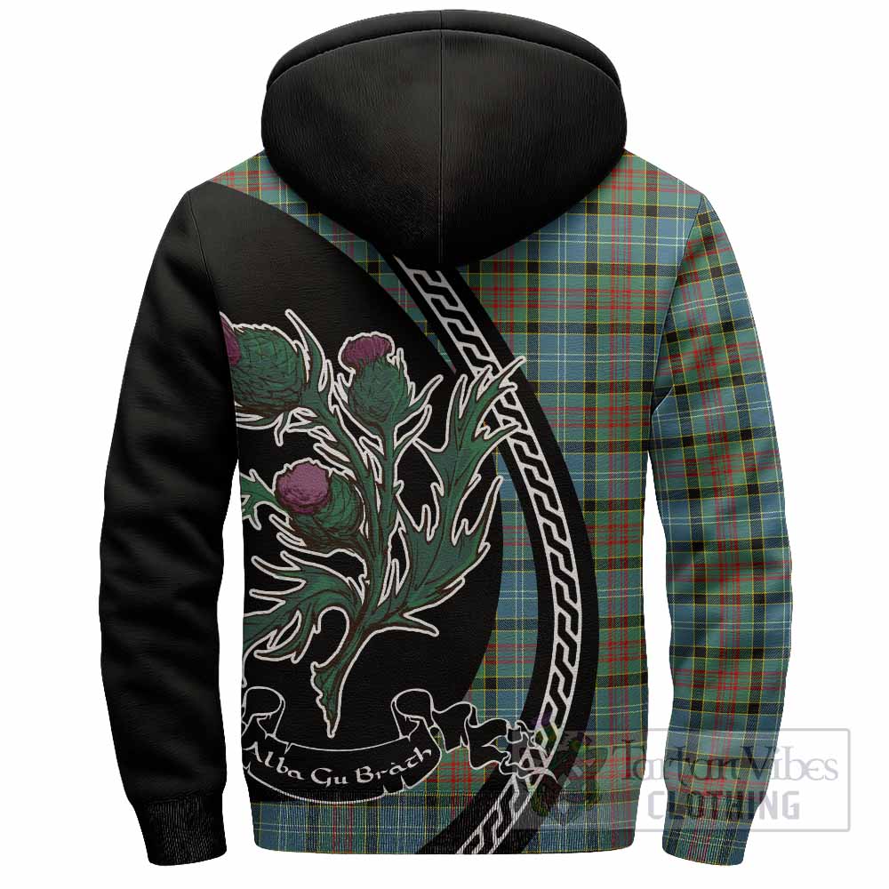 Paisley Family Crest Tartan Sherpa Hoodie Alba Thistle Inspired - Tartan Vibes Clothing