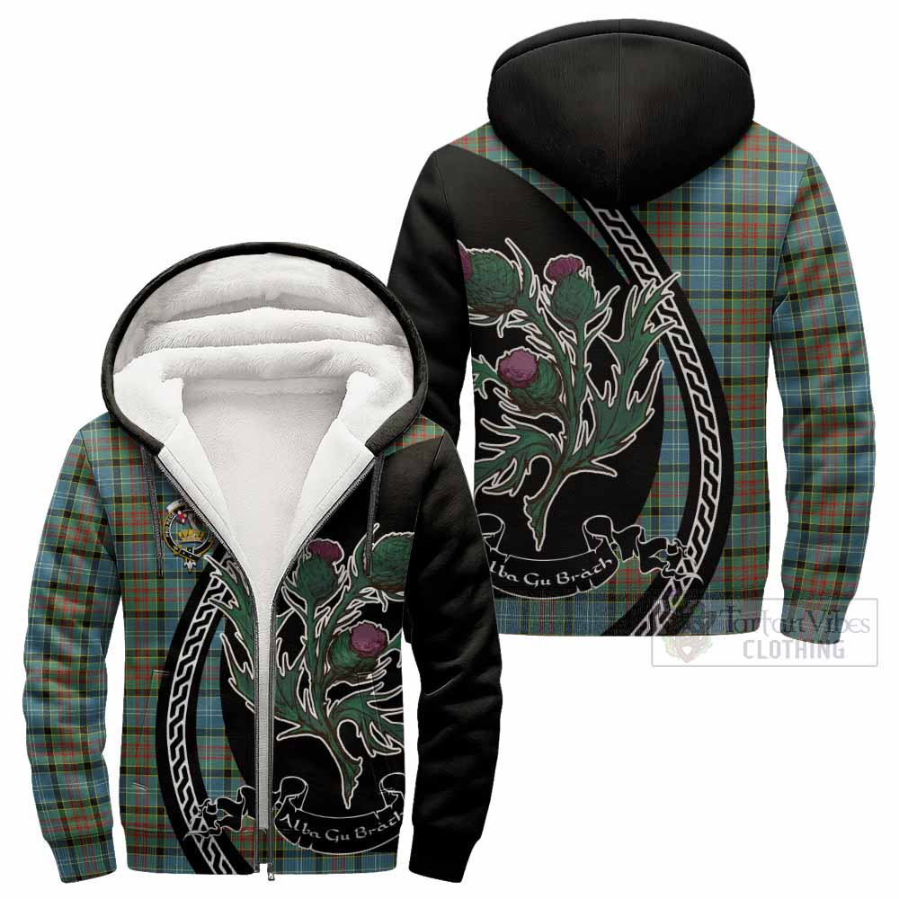 Paisley Family Crest Tartan Sherpa Hoodie Alba Thistle Inspired - Tartan Vibes Clothing